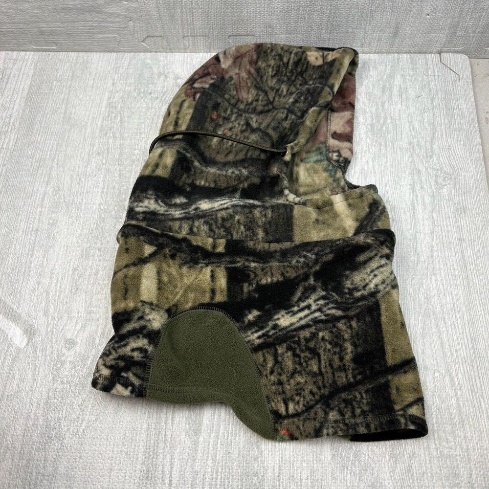 Vintage y2k Mossy Oak‎ Camo Balaclava Fleece Realtree Camouflage Hood Face Cover
